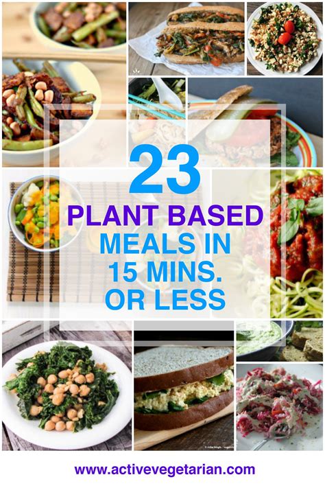 23 plant based meals in 15 minutes or less plant based diet recipes plant based diet meal