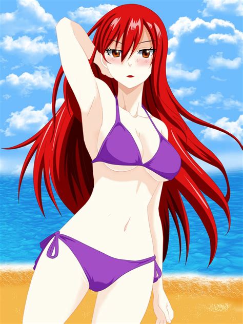 FT Erza Bikini Commission By Anderson On DeviantArt Bikini Art Fairy Tail Girls Anime