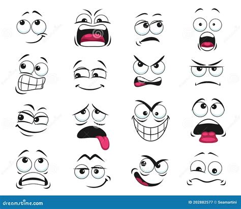 Face Expression Set Vector Illustration Emoticon Cartoon Stock Vector 893