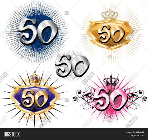 50th Birthday Vector And Photo Free Trial Bigstock