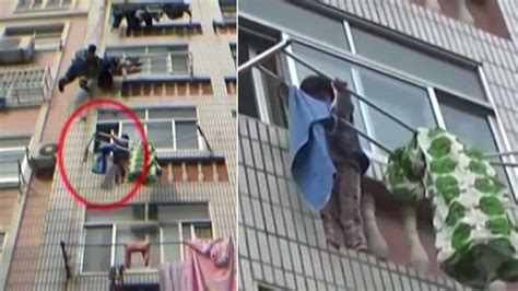 Woman Falling From Building