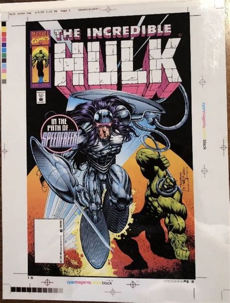 Incredible Hulk 430 Marvel Comics Color Acetate Separation Art In