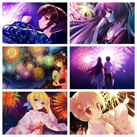 Happy New Year 2014 Fireworks Anime Wallpaper Pack Shooting Star Dreamer
