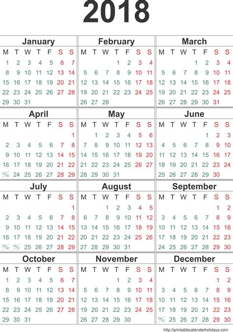 Yearly Calendar 2018 2017 Calendar Template Happy New Year
