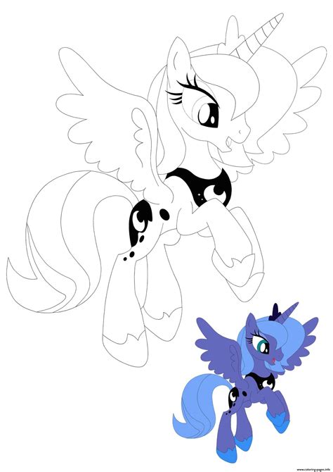 Princess Luna Coloring Pages To Print : My Little Pony Princess Luna