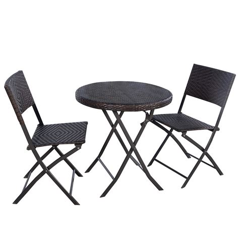 Bring a little bit of nature into your home with our comfortable wicker chairs and rattan armchairs. Giantex 3PC Folding Round Table Chair Bistro Set Rattan ...