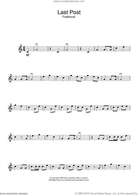 Last Post Sheet Music For Trumpet Solo Pdf Interactive