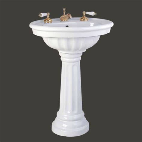 Pedestal sinks are best in small bathrooms, where they open up space on the wall and where a vanity would be very bulky. Bathroom Single Pedestal Sink White China Fluted Philadelphia