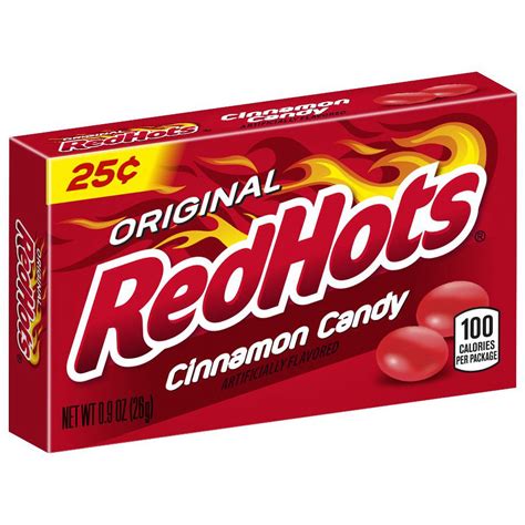 red hots cinnamon flavored candy 0 9oz box of 24