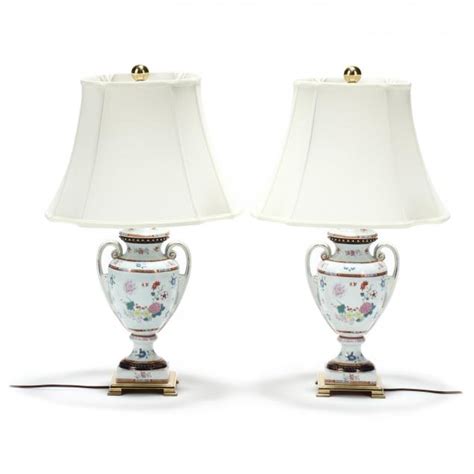 Pair Of Continental Porcelain Table Lamps Lot 412 The Holiday Gallery Auctionnov 23 2019 9