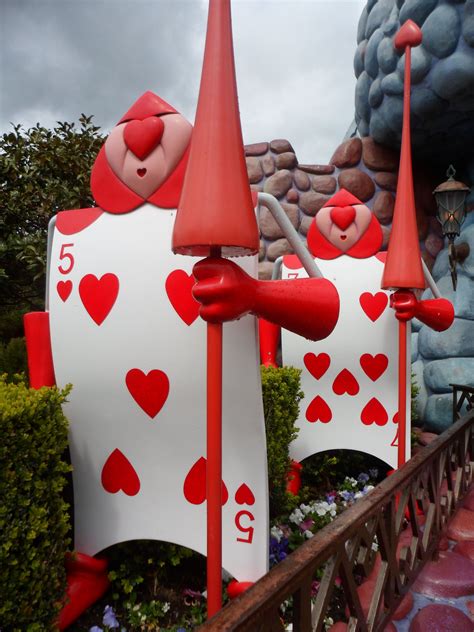 Guards At The Queen Of Hearts Castle In Alices Curious Labyrinth