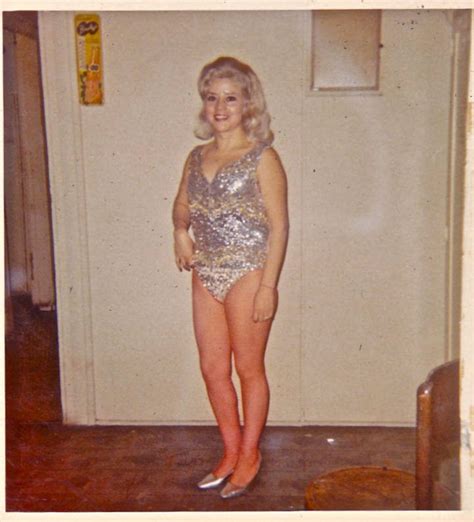 Vintage Photo S Blond Woman In Sequined Pageant Oufit Swinging