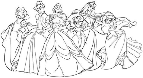 Colouring Pages Disney Princesses Clip Art Library