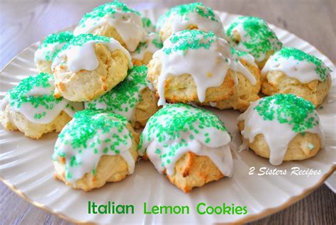 Ricotta cookies with lemon are a traditional italian christmas dessert. Italian Lemon Cookies for St. Patricks's Day - 2 Sisters Recipes by Anna and Liz