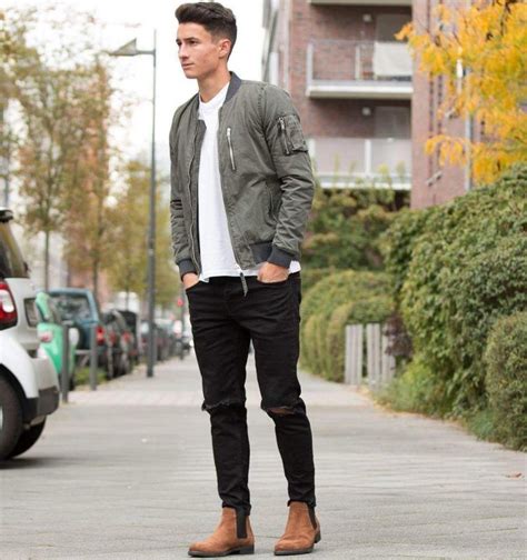35 Stylish Ways To Wear A Bomber Jacket With Images Mens Jackets
