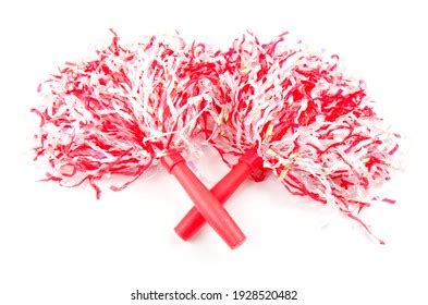 Set Red White Pom Poms On Stock Photo Shutterstock