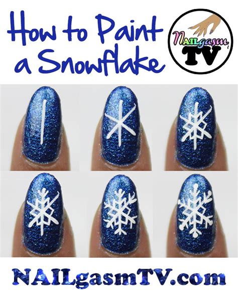 Snowflake Nail Art Snowflake Nails Christmas Nails Diy