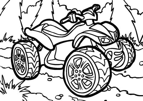 Atv Coloring Free 4 Wheeler Printables Pictures Sketch Coloring Page