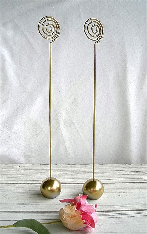 Table Number Holders Tall Place Card Holders Gold Wedding Etsy