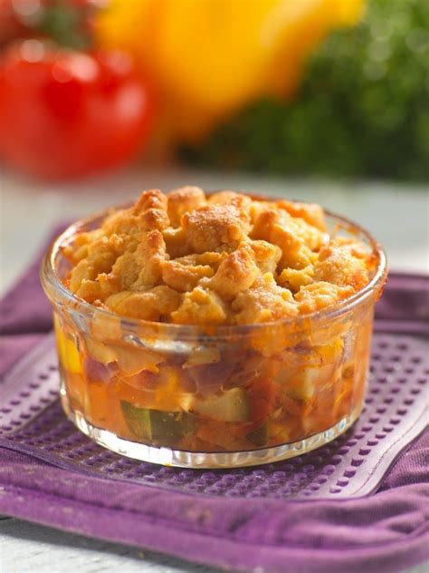 Crumble salé bio au parmesan et aux légumes du soleil
