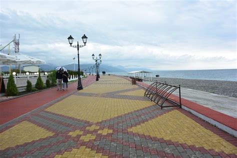 View Of The Beach In The Sochi Russia Editorial Stock Photo Image Of