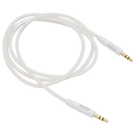 Mobilespec 3 35mm To 35mm Foam Auxiliary Cable White