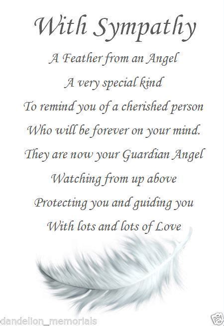 We will miss you always. SYMPATHY CARD with poignant verse and feather keepsake. | Sympathy card sayings, Sympathy quotes ...