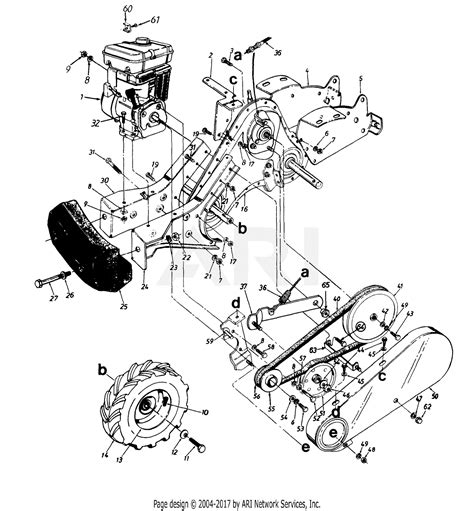 Mtd 213 437 190 Roto Boss 1993 Parts Diagram For Rear Tine Tiller