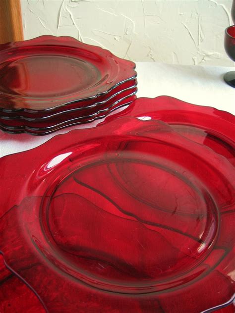 Reserved Mlbw55 Ruby Red Depression Glass By Vintagekitchenshop