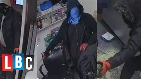 Cctv Armed Thugs Threaten Dominos Staff With Knives During Raid Lbc
