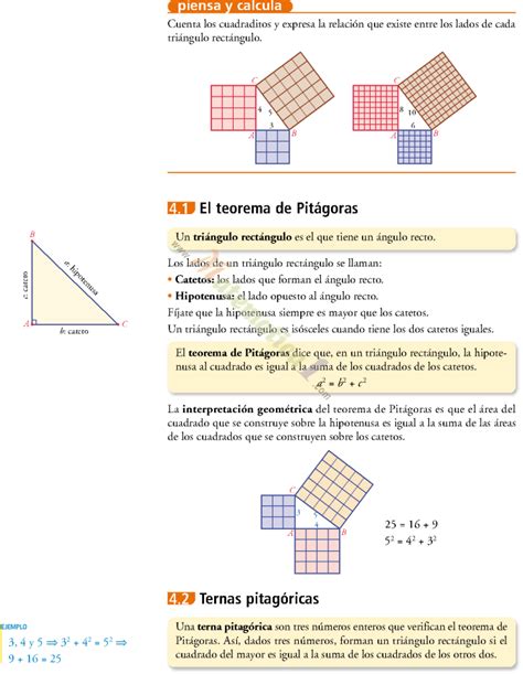 El Teorema De Pitagoras Ejemplos Y Ejercicios Resueltos Pdf