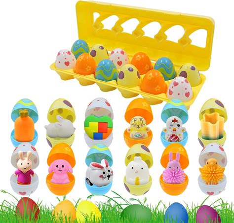 Easter Twist Egg Toys 12pcs Surprise Prefilled Easter Toys For