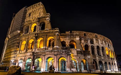 Free Download Hd Wallpaper Colosseum Colosseum Italy Europe Night