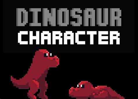 Pixel Art Dinosaur With Animations Gamedev Market