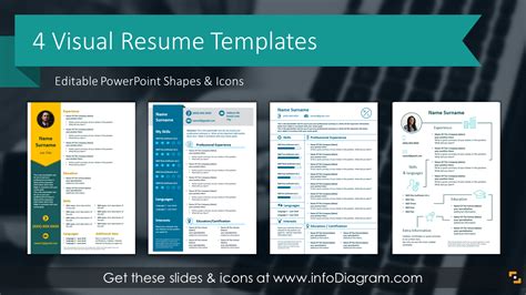 Get 4 Resume Powerpoint Template