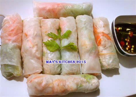 Click here for the recipe for 'vietnamese spring spring rolls'. May's Kitchen: VIETNAMESE SPRING ROLL