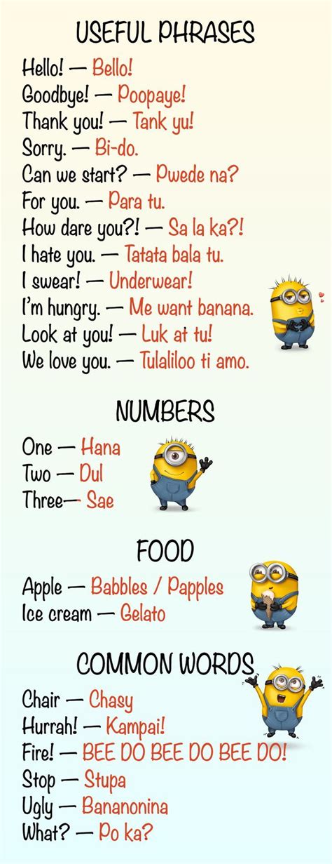 How To Understand The Language Of Minions And Learn To Speak It