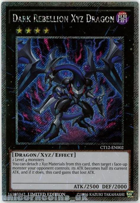 Check spelling or type a new query. CT12-EN002 Dark Rebellion Xyz Dragon Platinum Secret Rare Limited Edition Mint YuGiOh Card ...
