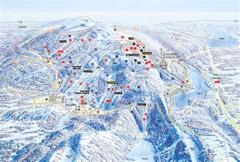 Ruka Ski Resort Guide Lagenkarte Ruka Ski Urlaub Unterkunft