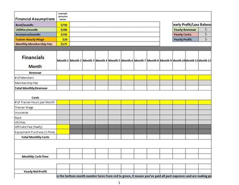 Revenue Spreadsheet Template Projected Revenue Calculator