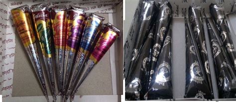 And after this, this can be the very first sample impression 6+6 natural henna paste black henna tattoo kit / Multi ...