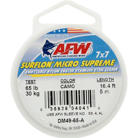 Afw Dm49 65 A Surflonmicrosupreme Nylon Coated 7x7 Stainless Leader