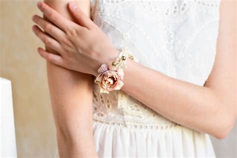 Ivory Flower Wrist Corsage Flower Girl Wrist Corsage Etsy