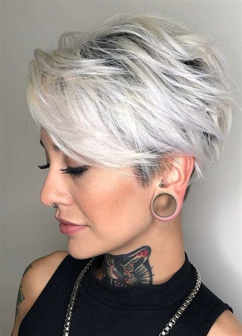 22 Best Short Hairstyles For White Hair Hairstyle Catalog