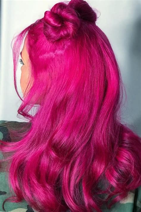 32 Cute Dyed Haircuts To Try Right Now Hair Color Pink Magenta Hair