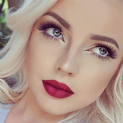 Fresh Makeup Look With Red Lip Pictures Photos And
