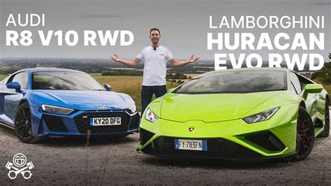 Lamborghini Huracan Evo Rwd Meets Audi R8 Rwd Pistonheads Youtube