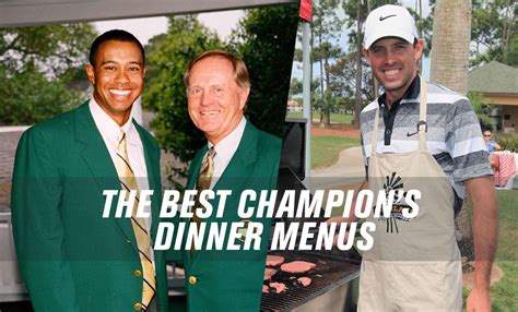 the masters some of the best champion s dinner menus from over the years