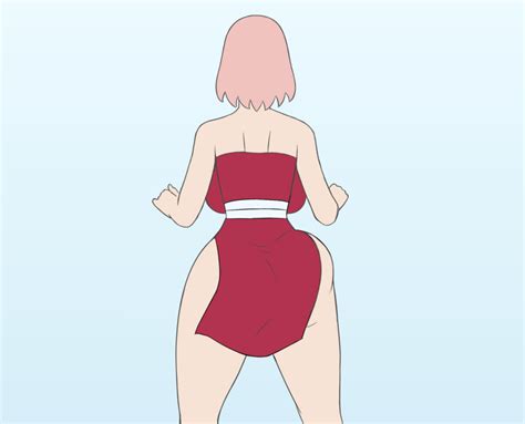 Biggies00 Haruno Sakura Naruto Naruto Series Animated Animated  1girl Ass Ass Shake