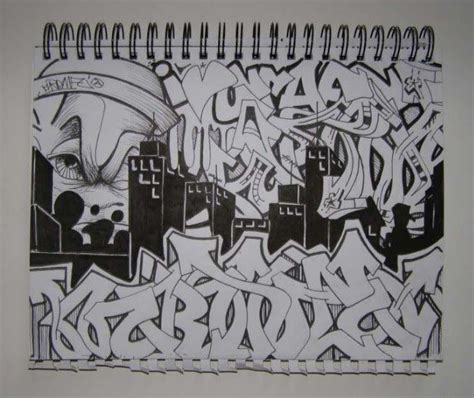 Graffiti Art Sketches Blackbook Graffiti With Black And White Color